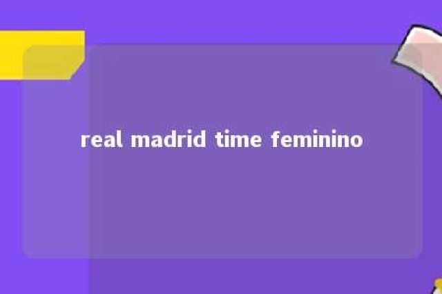 real madrid time feminino 