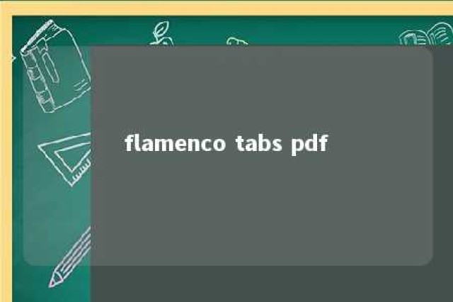 flamenco tabs pdf 