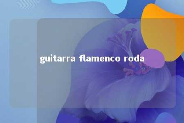 guitarra flamenco roda 