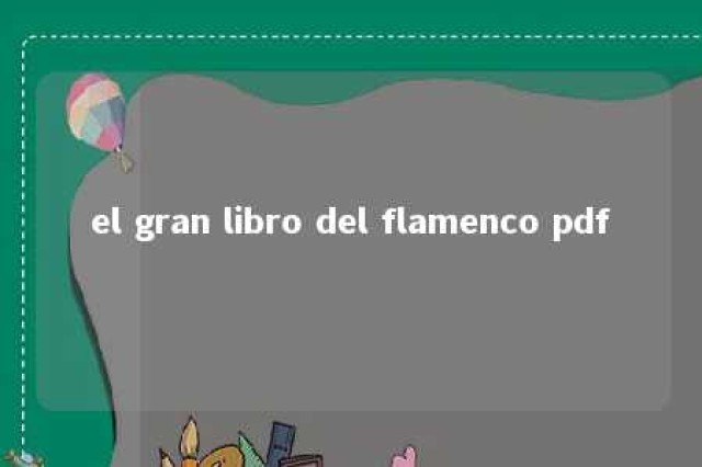 el gran libro del flamenco pdf 