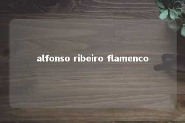 alfonso ribeiro flamenco 