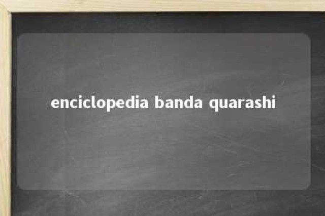 enciclopedia banda quarashi 