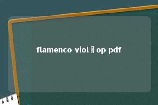 flamenco violãop pdf 