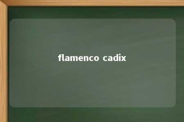 flamenco cadix 