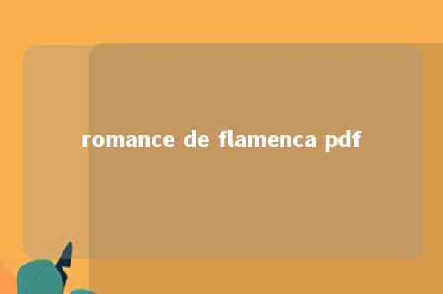 romance de flamenca pdf 