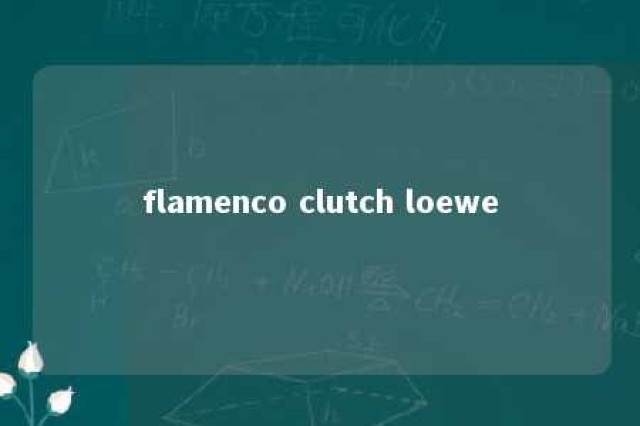 flamenco clutch loewe 