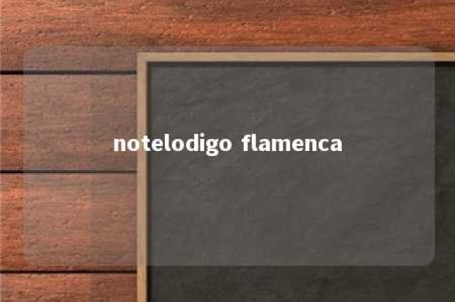 notelodigo flamenca 