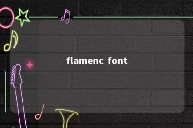 flamenc font 