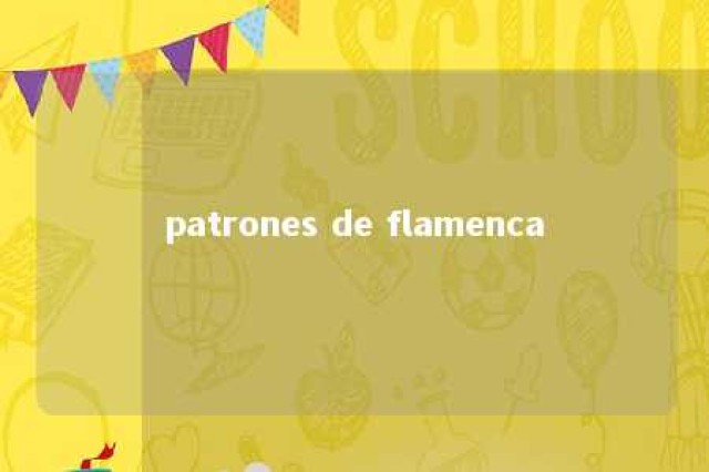 patrones de flamenca 