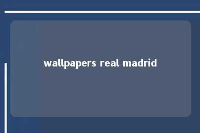 wallpapers real madrid 