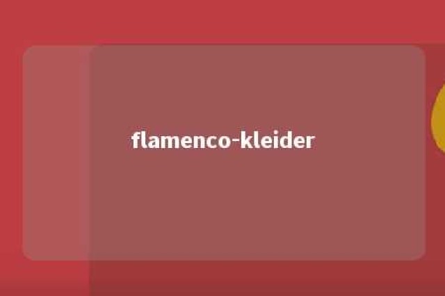 flamenco-kleider 