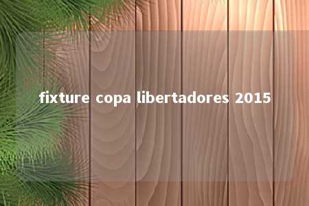 fixture copa libertadores 2015