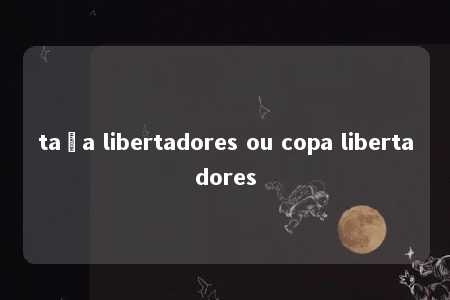 taça libertadores ou copa libertadores