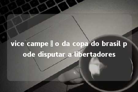 vice campeão da copa do brasil pode disputar a libertadores