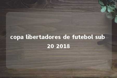 copa libertadores de futebol sub 20 2018