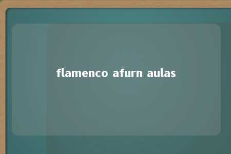 flamenco afurn aulas