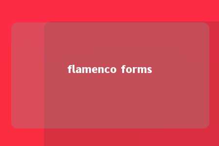 flamenco forms