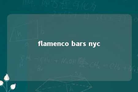 flamenco bars nyc