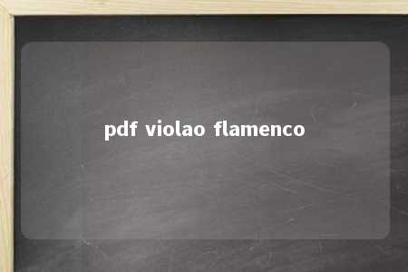 pdf violao flamenco