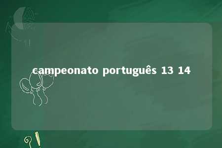 campeonato português 13 14