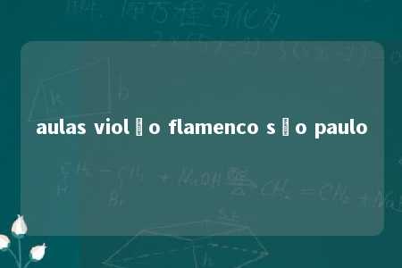 aulas violão flamenco são paulo