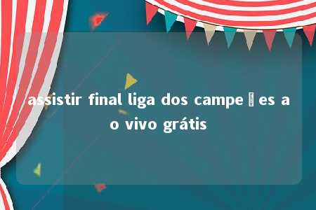 assistir final liga dos campeões ao vivo grátis