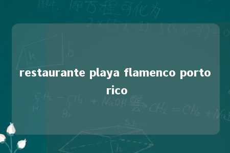 restaurante playa flamenco porto rico