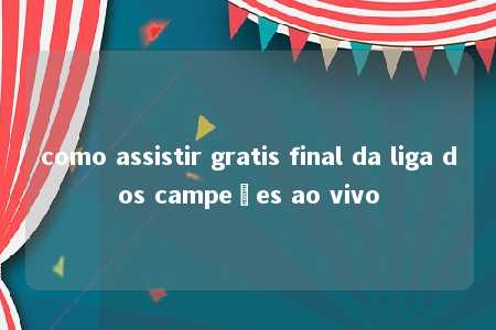 como assistir gratis final da liga dos campeões ao vivo