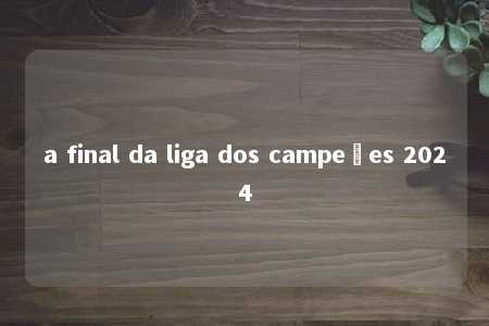 a final da liga dos campeões 2024