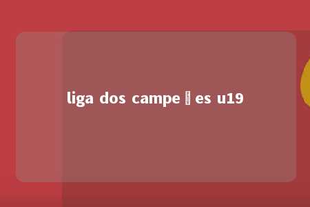 liga dos campeões u19