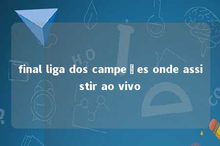 final liga dos campeões onde assistir ao vivo