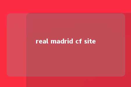 real madrid cf site