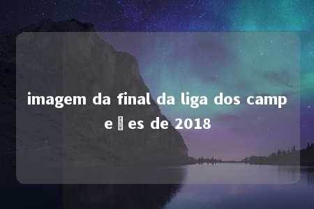 imagem da final da liga dos campeões de 2018