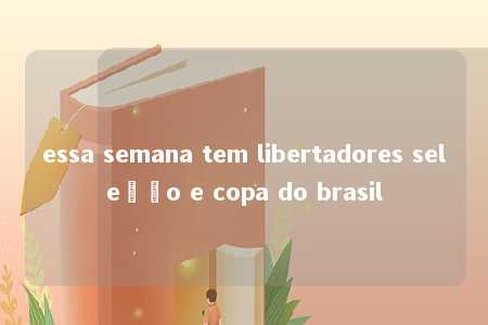 essa semana tem libertadores seleção e copa do brasil