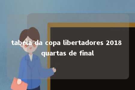 tabela da copa libertadores 2018 quartas de final